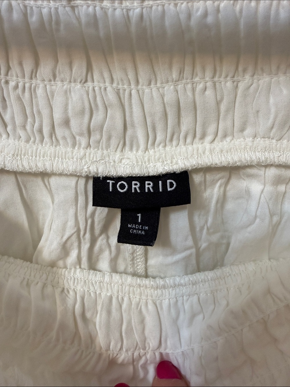 torrid White Embroidered Smocked-Waist Circle Skirt - Picture 2 of 4